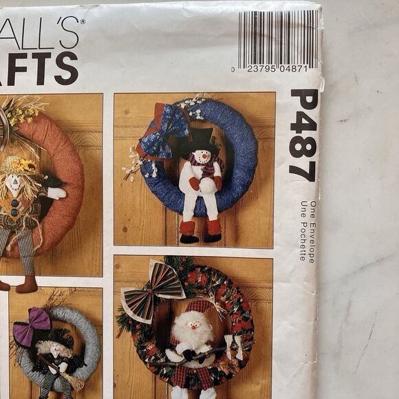 McCall’s Craft Pattern P487 Seasons Of The Wreath Uncut 15" Wreath - Picture 2 of 6